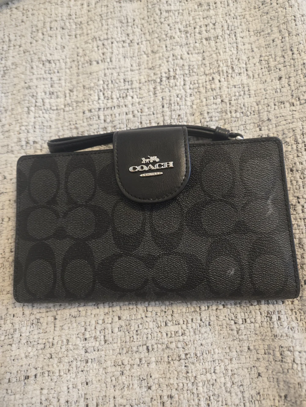 COACH Black Phone Wallet